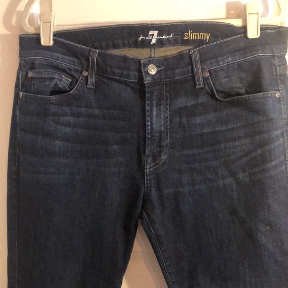 7 For all Mankind Men’s Slimmy Jeans- dark wash 36” waist - Picture 4 of 8